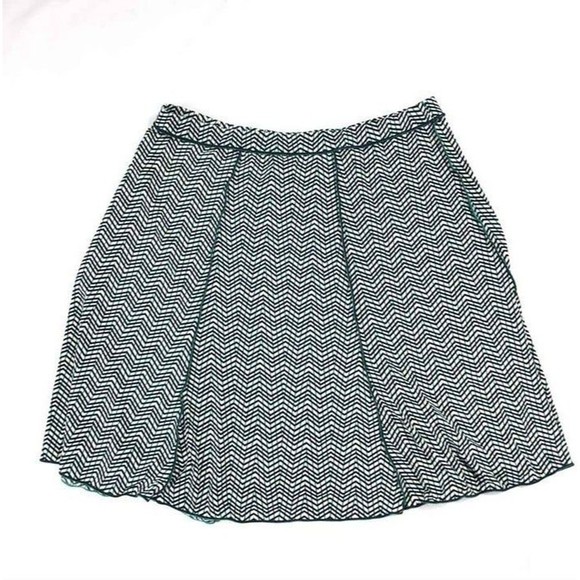 Max Studio Dresses & Skirts - Vintage Max Studio Black Cream Green Above Knee Skirt Women's Medium A Line
